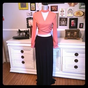 Barney’s New York Jersey black maxi skirt